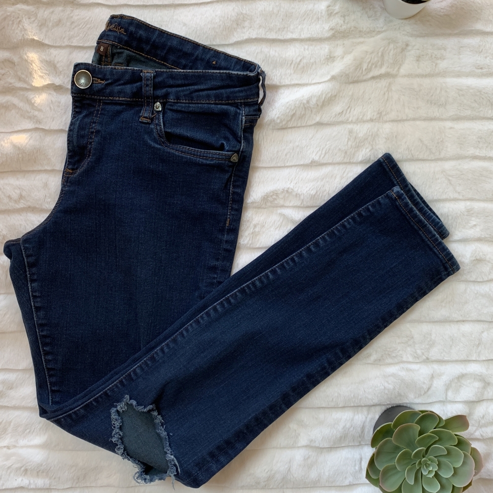 KUT Women’s Distressed Dark Blue Jeans Size 8